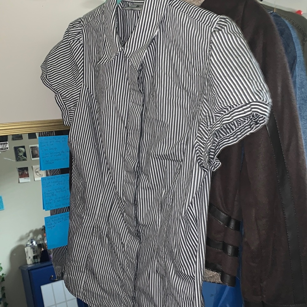 Formal Short Sleeved Button Up Top